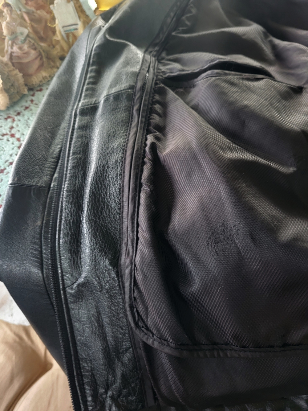 Men's Danier Black Leather Jacket - Classic Zip Front